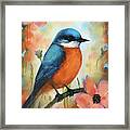 Perched On The Poppies Framed Print