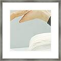 Person Performing Reiki Foot Massage, Cropped View Framed Print