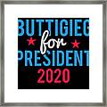 Pete Buttigieg For President 2020 Framed Print
