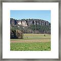 Pfaffenstein, Mountain Panorama In Saxon Switzerland Framed Print