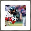 Phil Hughes And Abraham Almonte Framed Print