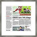 Philadelphia Eagles Super Bowl Lvii Delaware News Journal Commemorative Cover Framed Print