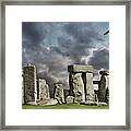 Ancient Stone - Photo Of Stonehenge Stone Circle #1 Framed Print