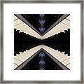 Pianoscape #3 - Piano Keyboard Abstract Mirrored Perspective Framed Print