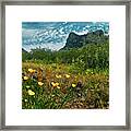 Picacho Peak Poppies Framed Print