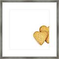 Pieces Of Heart Shaped Gingerbread Framed Print