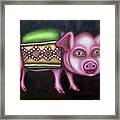 Pig In A Blanket Framed Print