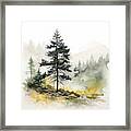 Pine Forest Art Framed Print