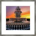 Pineapple Fountain Sc Framed Print