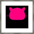 Pink Pussy Cat Pusshyhat Framed Print