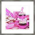 Pink Ribbon Charity For Womens Health Awareness Morning Tea. Framed Print