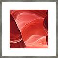 Pink Sandstone Detail Lower Antelope Slot Canyon Arizona Framed Print