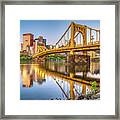 Pittsburgh Bridge Over The River Framed Print