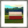 Plaid Barn In Massachusetts Abstract Expressionism Effect Framed Print