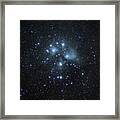 Pleiades Star Cluster Framed Print