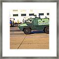 Police Armored  Protection Vehicle In International Frankfurt Airport, Framed Print