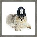 Police Cat Framed Print