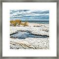 Pooling In The Beach Rock Framed Print