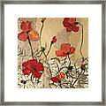 Poppies By The Sea Framed Print
