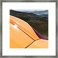 Porsche Boxster 981 Curves Digital Oil Painting - Tangerine Dream Orange Framed Print