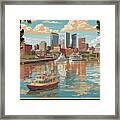 Portland, City Waterfront, Or Framed Print