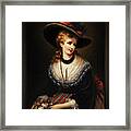 Portrait Of A Noble Woman By Alois Eckhardt Framed Print