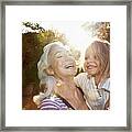 Portrait Of Grandmother And Girl (4 - 5 Y) Framed Print