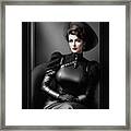 Portrait Of Lady Upton Savoy Alluring Ai Concept Art By Xzendor7 Framed Print