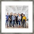 Portrait Of Successful Business Team Framed Print