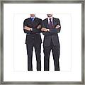 Portrait Of Two Businessmen Framed Print