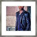 Portrait Of Young Black Guy Framed Print