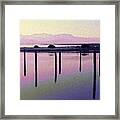 Post Reflected In Water Framed Print