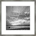 Post Storm Sunset On Dead Horse Beach Salem Massachusetts Salem Willows Black And White Framed Print
