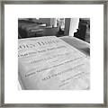 Power Of The Pulpit Bw Framed Print