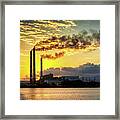 Power Plant Pollution Framed Print