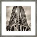 Ppl Corporate Building In Allentown - Sepia Tone Framed Print