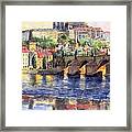 Prague Castle With The Vltava River 1 Framed Print