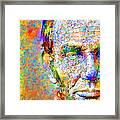 President Abraham Lincoln In Contemporary Vibrant Colors 20200710v2 Framed Print