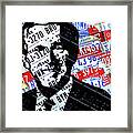 President George W Bush License Plate Art Portrait Framed Print