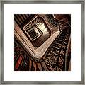 Pretty Abandoned Brown Staircase Framed Print