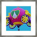 Princess Carriage - Hot Air Balloon - Transparent Framed Print