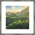Prosecco Hills Hogback, Vineyards At Sunset. Unesco Site. Italy Framed Print
