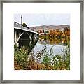 Prosser Bridge In Autumn Square Framed Print