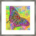Psychedelic Paisley Butterfly Framed Print