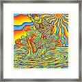 Psychedelic Rainbow Trout Fish Framed Print