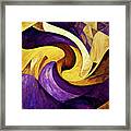 Purple And Gold Abstract Framed Print