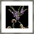 Purple Bells And Peaches Framed Print