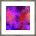 Purple, Blue, Red And Pink Fluid Ink Abstract Art Painting Framed Print