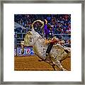 Purple Bull Rider Framed Print