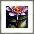 Purple Flower Bloom Framed Print
